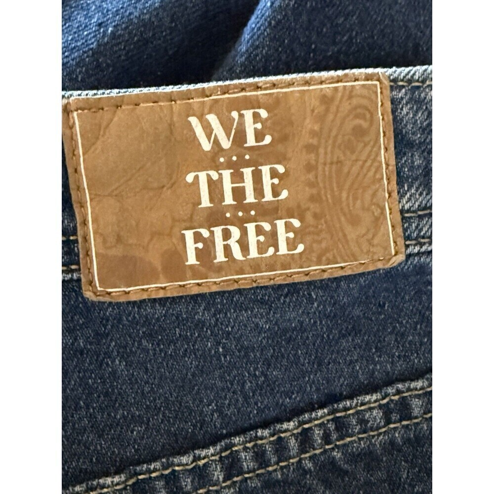 We The Free Jeans Womens 28 Dark Indigo Curvy High Rise Vintage cut Free People - Picture 11 of 13